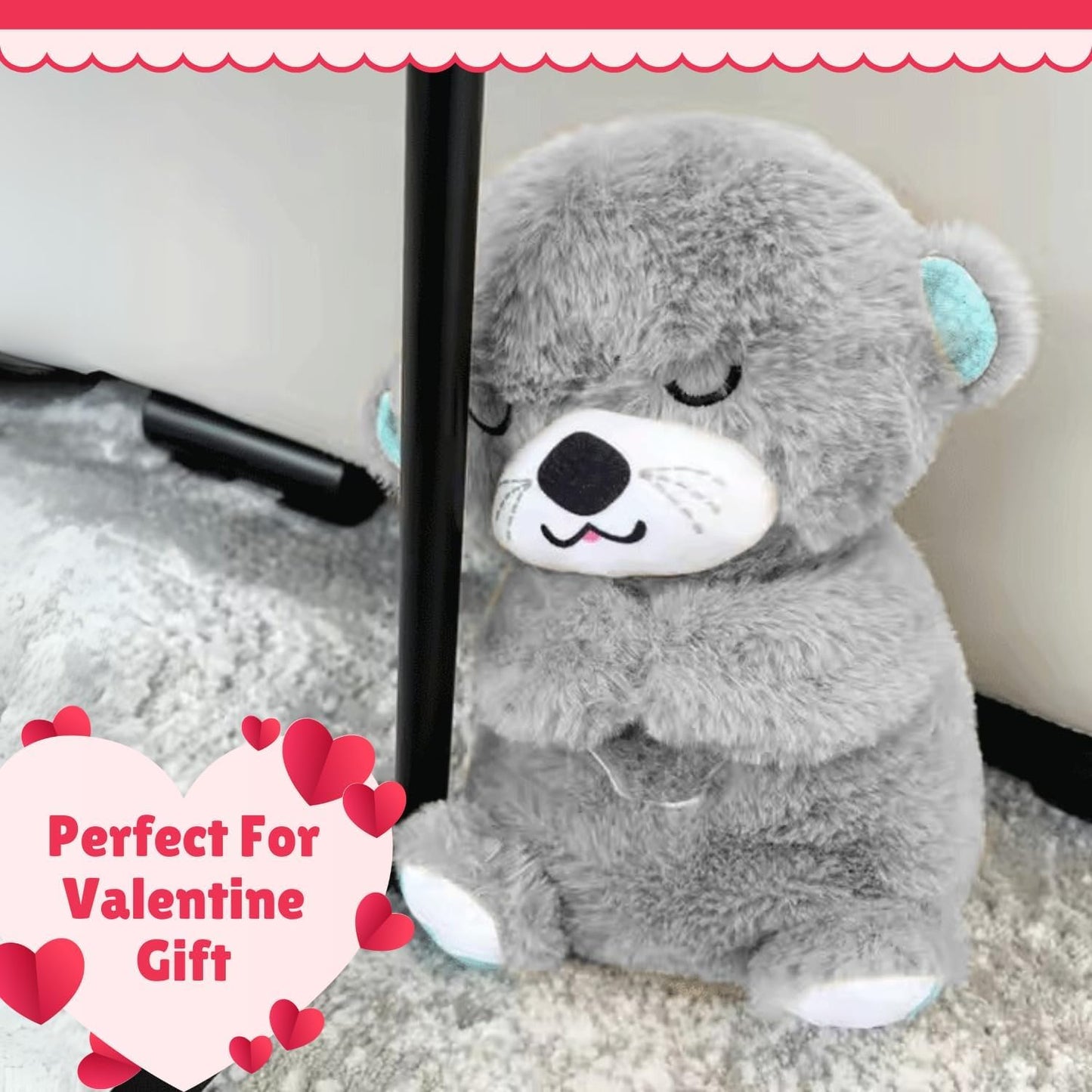 NRKK Baby Plush Toy with Music, Lights & Breathing Motion, Interactive Teddy Bear for Sensory Learning, Soft Stuffed Animal Newborn Babies, Musical Toy Kids Best Birthday Gift (Multicolor)